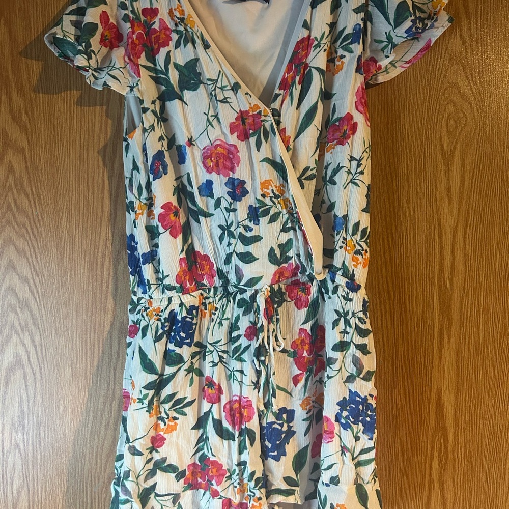 One Clothing Floral romper - Pink and Blue